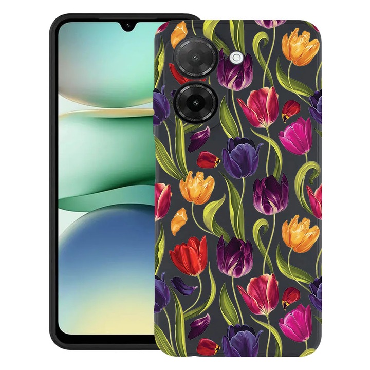 BestCase® Husa TPU Ultra Slim Compatibila cu Xiaomi Redmi A5 (173mm), Floral - Tulip Pattern, 2030991 B 2084
