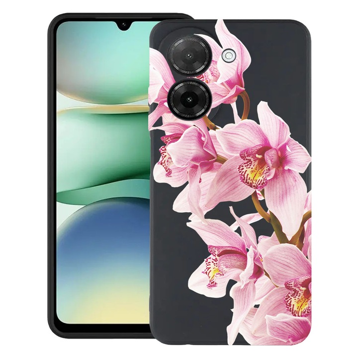 BestCase® Husa TPU Ultra Slim Compatibila cu Xiaomi Redmi A5 (173mm), Floral - Elegant Pink Orchid, 2030991 B 2066