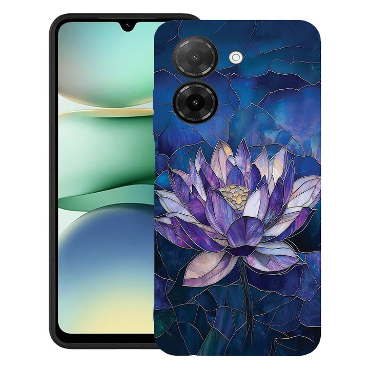 BestCase® Husa TPU Ultra Slim Compatibila cu Xiaomi Redmi A5 (171mm), Floral - Stained Glass Lotus, 3128370 B 2071