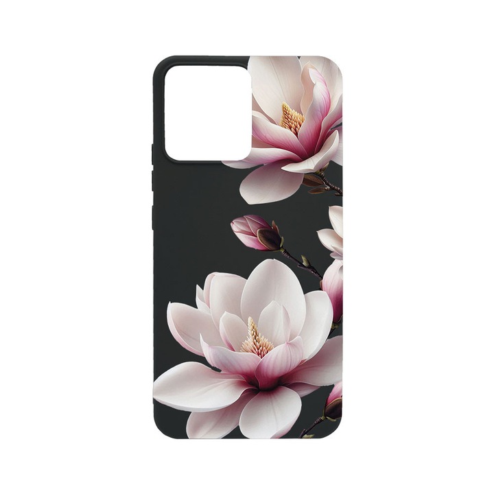 BestCase® Husa TPU Ultra Slim Compatibila cu Xiaomi Redmi Note 12 Pro 5G, Floral - Pink Magnolia, 1467861 B 2051
