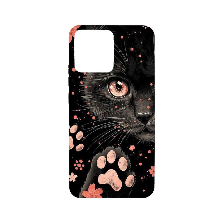 BestCase® Husa TPU Ultra Slim Compatibila cu Xiaomi Redmi Note 12 Pro 5G, Black Cat, 1467861 B 2014