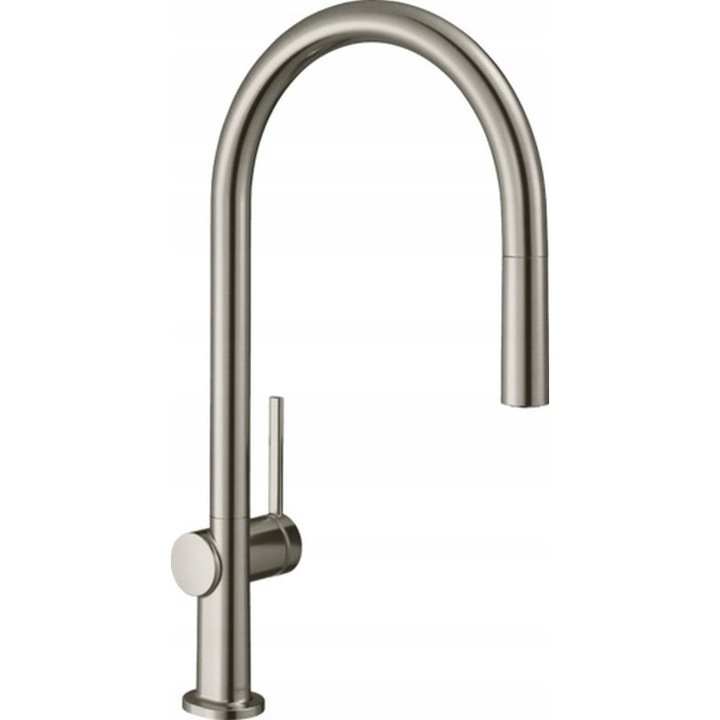 Baterie bucatarie Hansgrohe Talis M54, cu duza retractabila, inox, montare pe blat