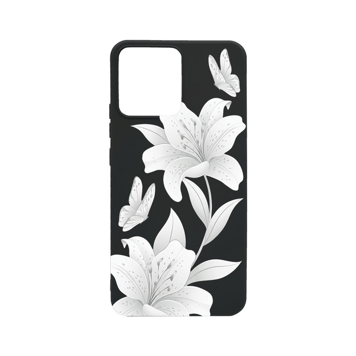 BestCase® Husa TPU Ultra Slim Compatibila cu Xiaomi Redmi Note 12 Pro 5G, Floral - Elegant White Lotus, 1467861 B 2069