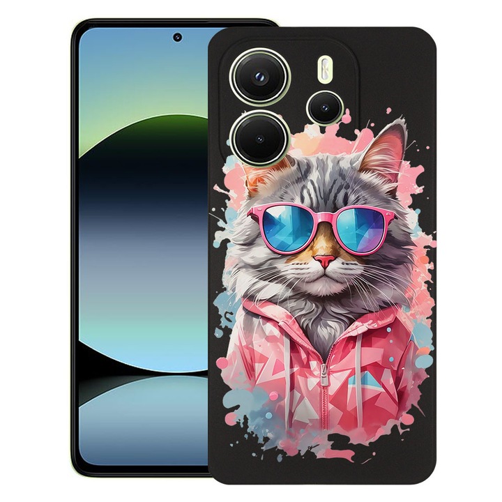 BestCase® Husa TPU Ultra Slim Compatibila cu Xiaomi Redmi Note 14 5G, Shopping Queen Cat, 2022876 B 2013