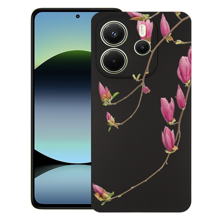 BestCase® Husa TPU Ultra Slim Compatibila cu Xiaomi Redmi Note 14 5G, Floral - Minimalist Orchid, 2022876 B 2063