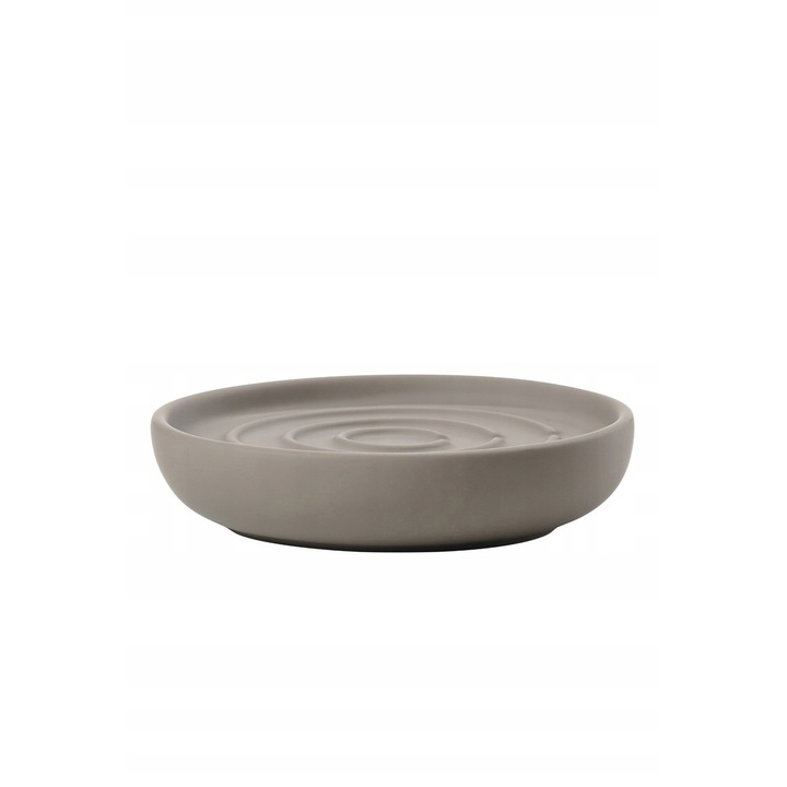Sapuniera Nova One, Zone Denmark, portelan, culoare taupe, 11x2,5cm