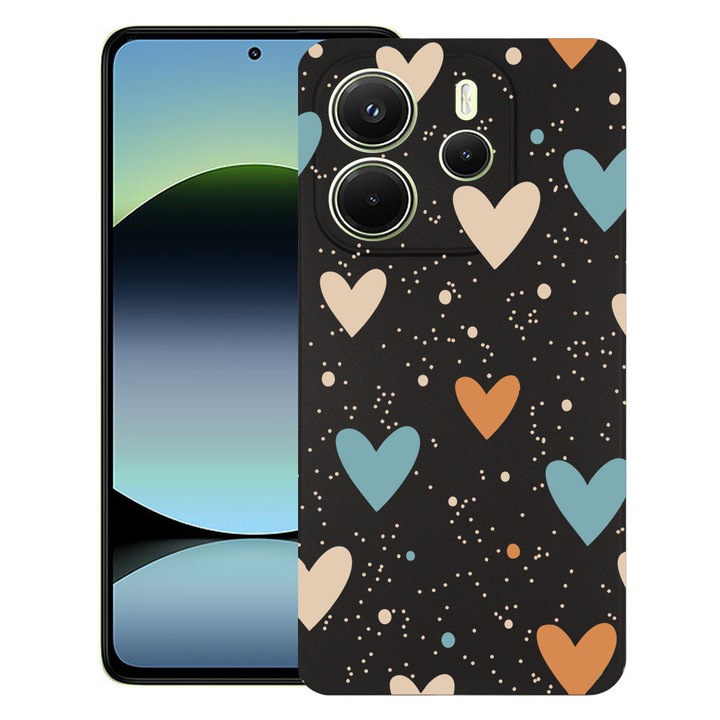 BestCase® Husa TPU Ultra Slim Compatibila cu Xiaomi Redmi Note 14 5G, Cute Love Pattern, 2022876 B 2090