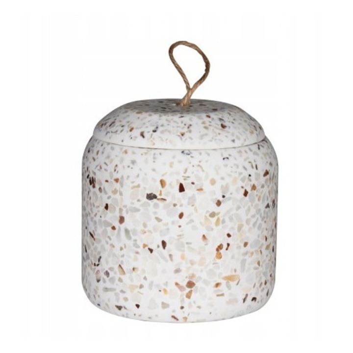 Pojemnik pentru dischete cosmetice, Splendid Romantico, alb, 1L, 9,5x9cm