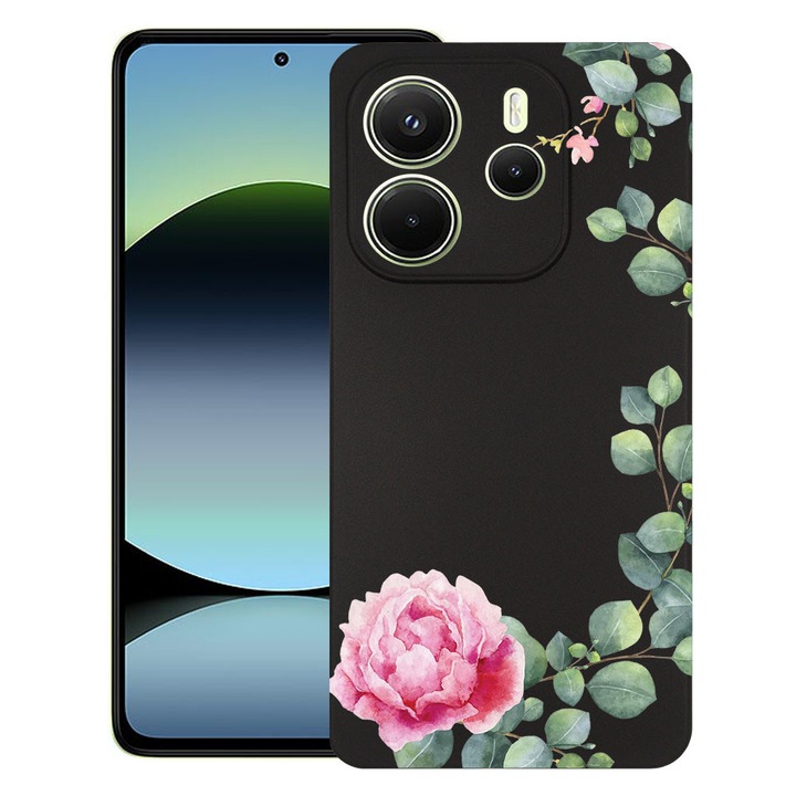 BestCase® Husa TPU Ultra Slim Compatibila cu Xiaomi Redmi Note 14 5G, Floral - Minimalist Camellia, 2022876 B 2076