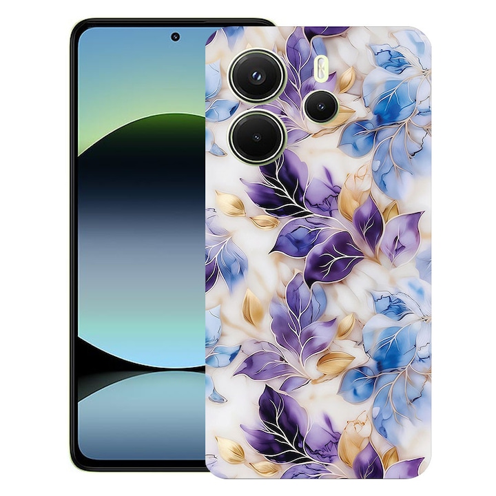 BestCase® Husa TPU Ultra Slim Compatibila cu Xiaomi Redmi Note 14 4G, Floral - Aesthetic Tulip, 1926342 B 2083