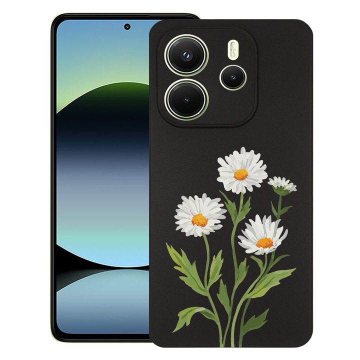 BestCase® Husa TPU Ultra Slim Compatibila cu Xiaomi Redmi Note 14 5G, Floral - Pressed Daisy, 2022876 B 2031