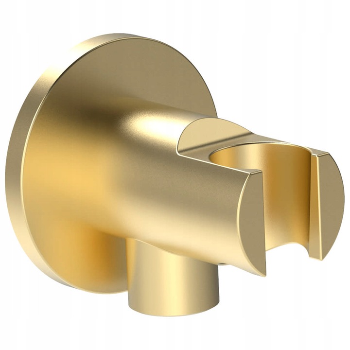 Аксесоари за санитарни батерии, Roca, ъглов извод с държач, Brushed Gold, 1/2"