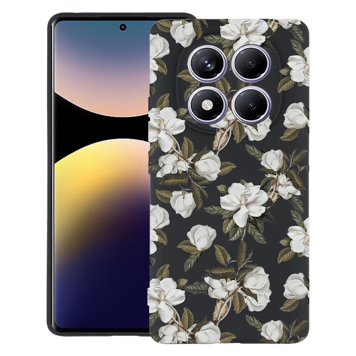 BestCase® Husa TPU Ultra Slim Compatibila cu Xiaomi Redmi Note 15 Pro Plus 5G, Floral - Pastel Magnolia Flowers, 2082905 B 2048