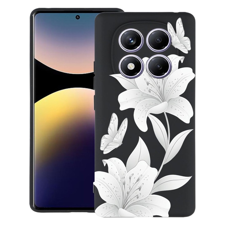 BestCase® Husa TPU Ultra Slim Compatibila cu Xiaomi Redmi Note 15 Pro Plus 5G, Floral - Elegant White Lotus, 2082905 B 2069