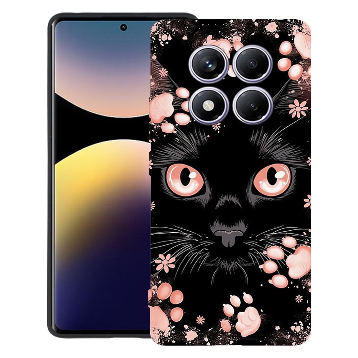 BestCase® Husa TPU Ultra Slim Compatibila cu Xiaomi Redmi Note 15 Pro Plus 5G, Black Cat, 2082905 B 2015