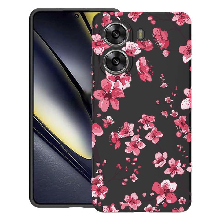 BestCase® Husa TPU Ultra Slim Compatibila cu Poco X7 Pro 5G, Floral - Cherry Blossom, 1992025 B 2043