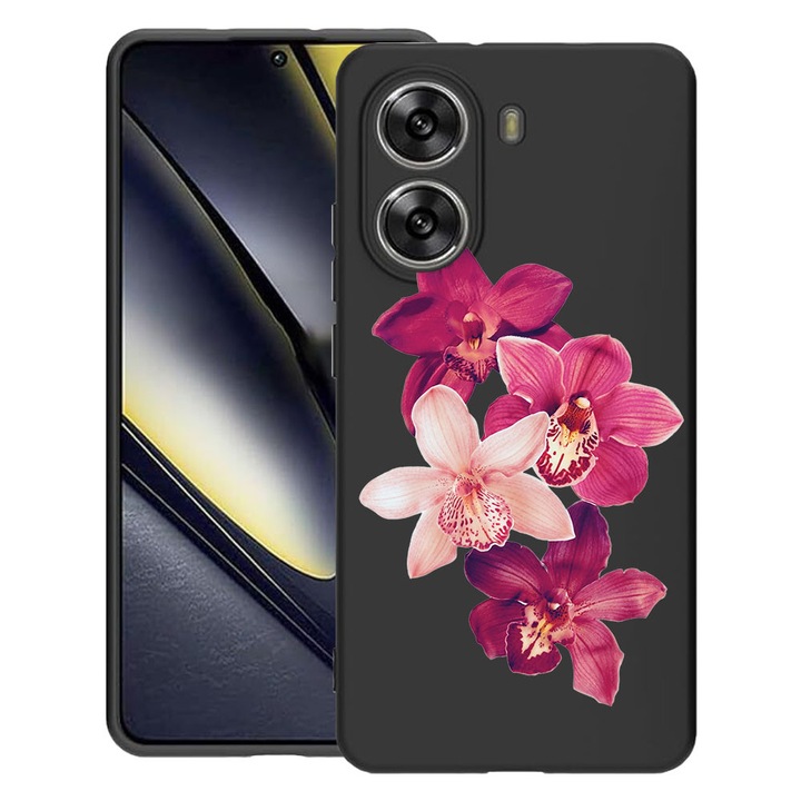 BestCase® Husa TPU Ultra Slim Compatibila cu Poco X7 Pro 5G, Floral - Red Orchid, 1992025 B 2067