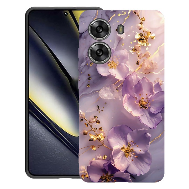BestCase® Husa TPU Ultra Slim Compatibila cu Poco X7 Pro 5G, Floral - Aesthetic Orchid, 1992025 B 2059
