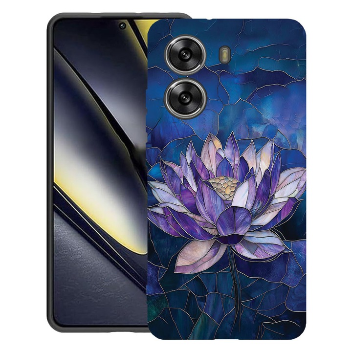 BestCase® Husa TPU Ultra Slim Compatibila cu Poco X7 Pro 5G, Floral - Stained Glass Lotus, 1992025 B 2071