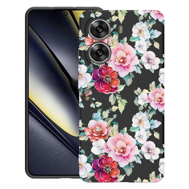 BestCase® Husa TPU Ultra Slim Compatibila cu Poco X7 Pro 5G, Floral - Camellia Pattern, 1992025 B 2074