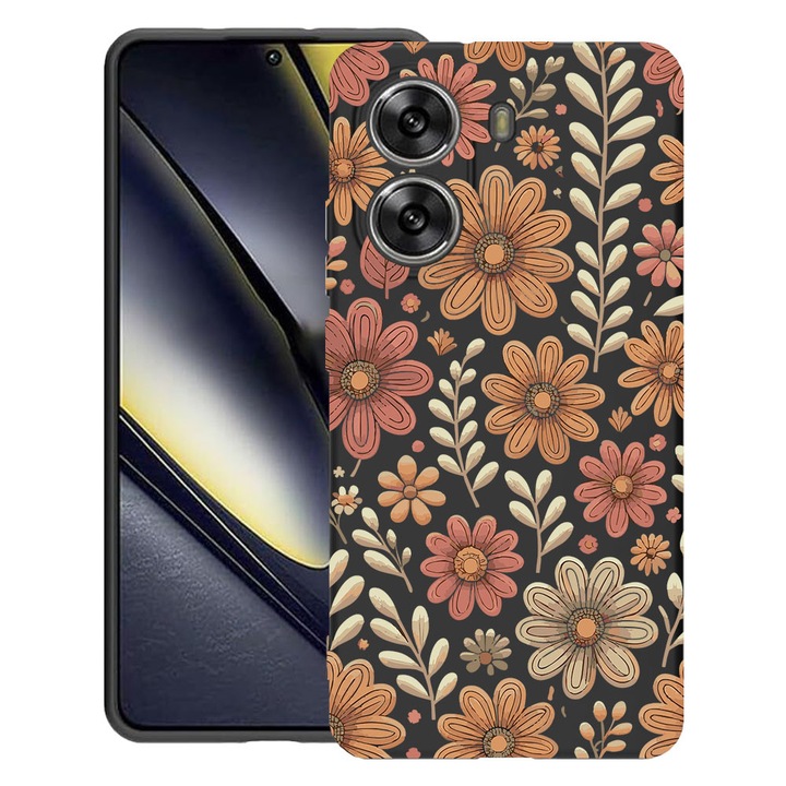 BestCase® Husa TPU Ultra Slim Compatibila cu Poco X7 Pro 5G, Floral Aesthetic Autumn Pattern, 1992025 B 2027