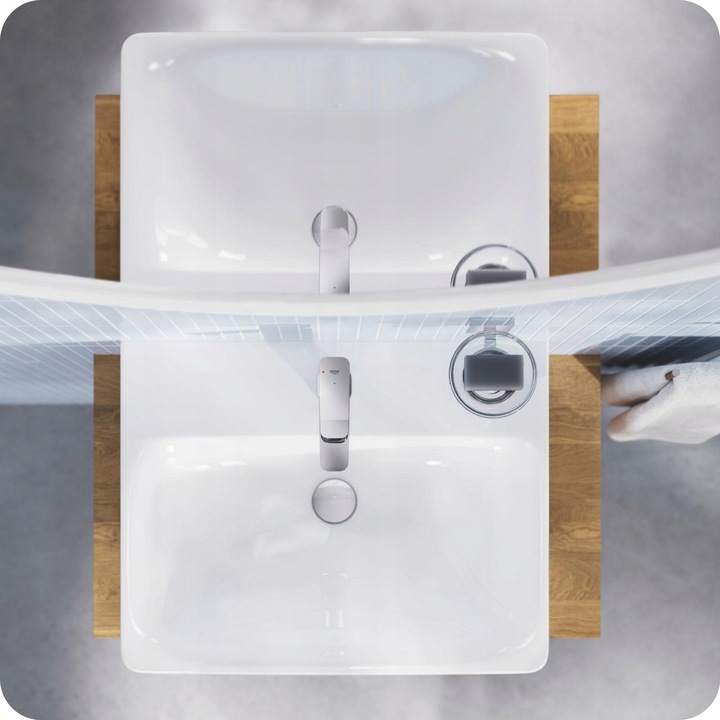 Baterie umywalkowa Grohe Dice, crom, montaj simplu, set cu accesorii