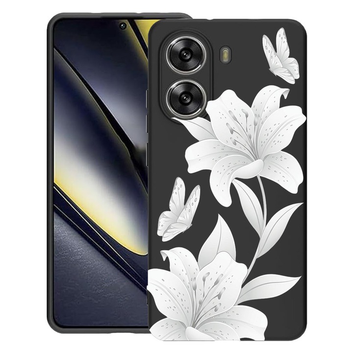BestCase® Husa TPU Ultra Slim Compatibila cu Poco X7 Pro 5G, Floral - Elegant White Lotus, 1992025 B 2069
