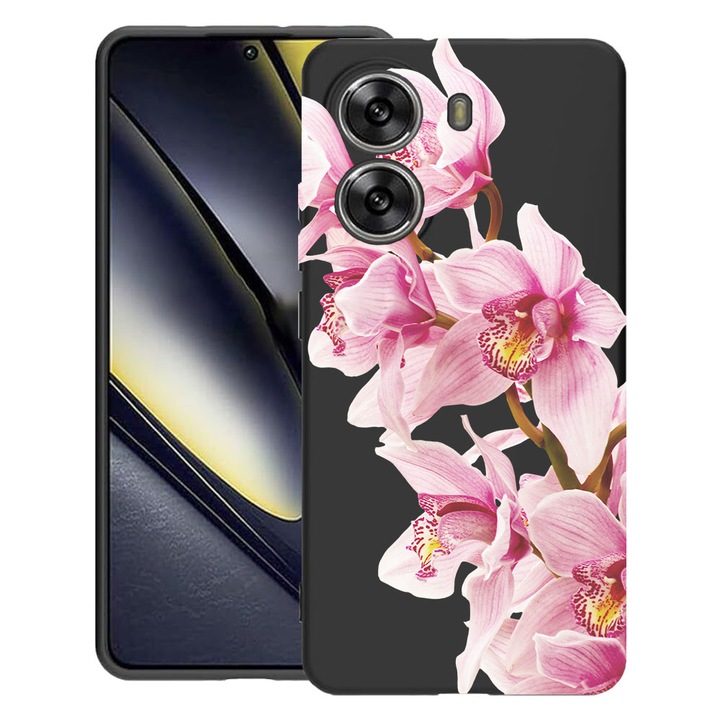 BestCase® Husa TPU Ultra Slim Compatibila cu Poco X7 Pro 5G, Floral - Elegant Pink Orchid, 1992025 B 2066