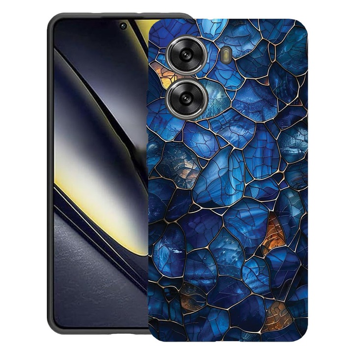 BestCase® Husa TPU Ultra Slim Compatibila cu Poco X7 Pro 5G, Floral - Stained Glass Hydrangea, 1992025 B 2079
