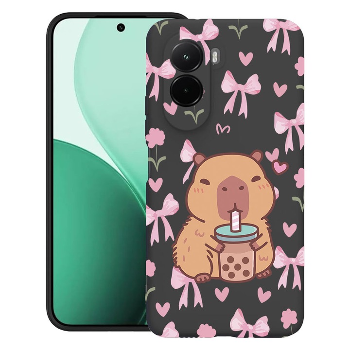 BestCase® Husa TPU Ultra Slim Compatibila cu Poco M7, Cute Capybara Cartoon, 3119618 B 2021