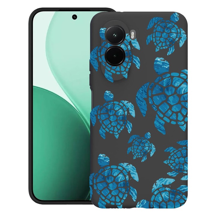 BestCase® Husa TPU Ultra Slim Compatibila cu Poco M7, Summer Turtles, 3119618 B 2024