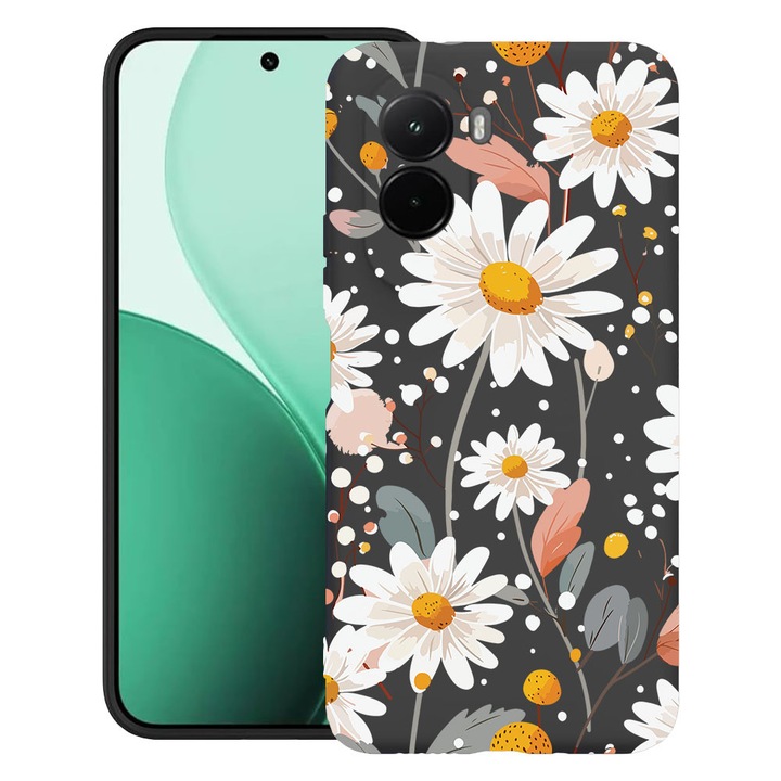 BestCase® Husa TPU Ultra Slim Compatibila cu Poco M7, Floral - Daisy, 3119618 B 2028