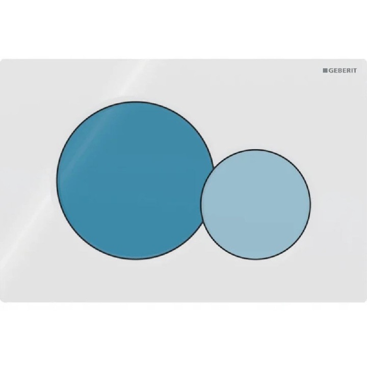 Buton de spalare WC Geberit Sigma, alb, set complet cu rama si parghii