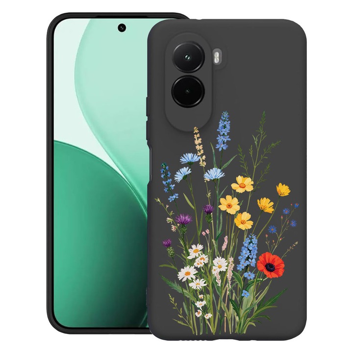 BestCase® Husa TPU Ultra Slim Compatibila cu Poco M7, Cute Floral Bouquet, 3119618 B 2039