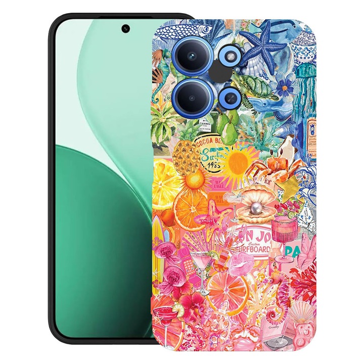 BestCase® Husa TPU Ultra Slim Compatibila cu Xiaomi Redmi 15C 5G (173mm) / Poco C85, Tropical, 2100002 B 2037