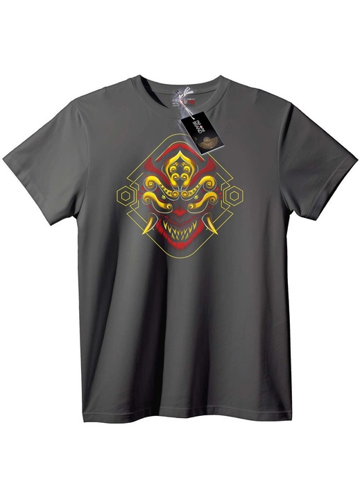 Tricou Oni Mask, Gri, 7XL