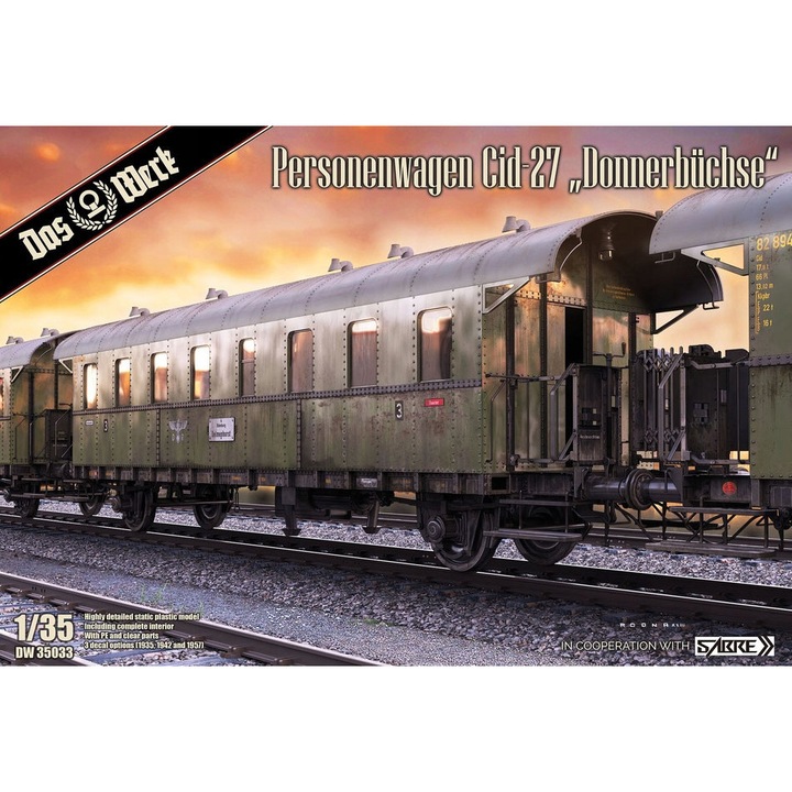 Das Werk DW35033 1:35 Wagen Personenwagen Cid-27 Donnerbuchse összeszerelési modell