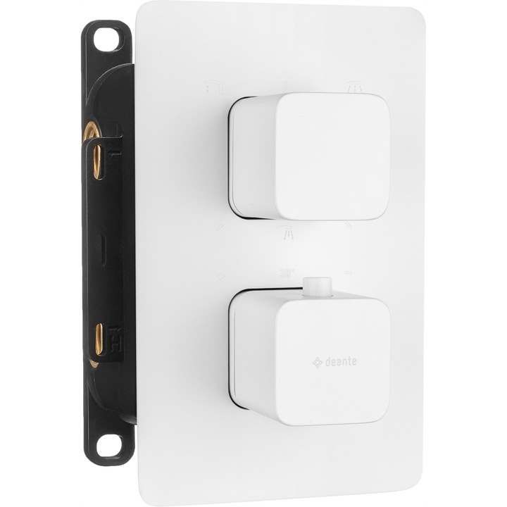 Termosztatikus csaptelep, fehér, 19x11,8cm, vékony szerelés