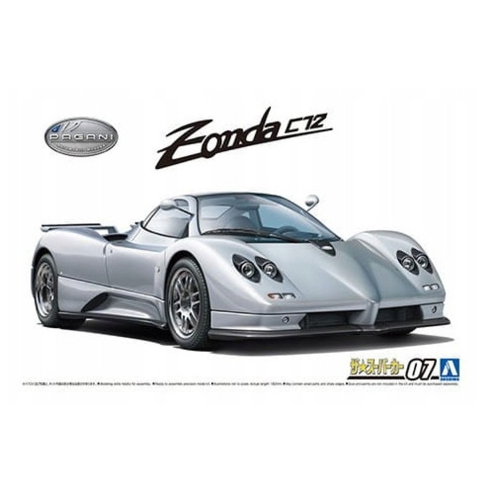 Aoshima Pagani Zonda C12S 2000 modellautó, 1:24
