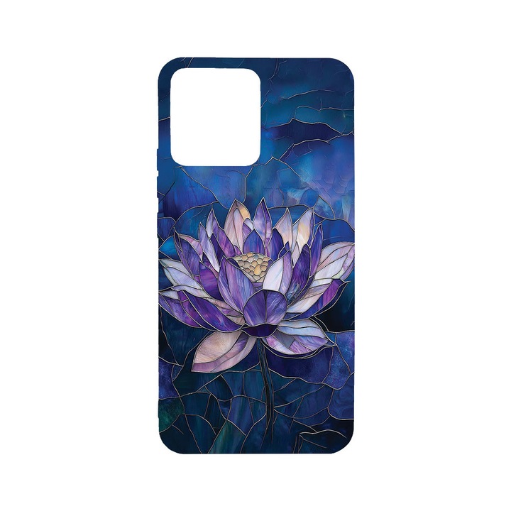 BestCase® Husa TPU Ultra Slim Compatibila cu Xiaomi Redmi Note 12 Pro 5G, Floral - Stained Glass Lotus, 1467861 B 2071