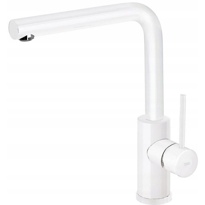 Baterie sanitara, Tres, Max-Tres, alb mat, 30,4cm, tip jednouchwytowa