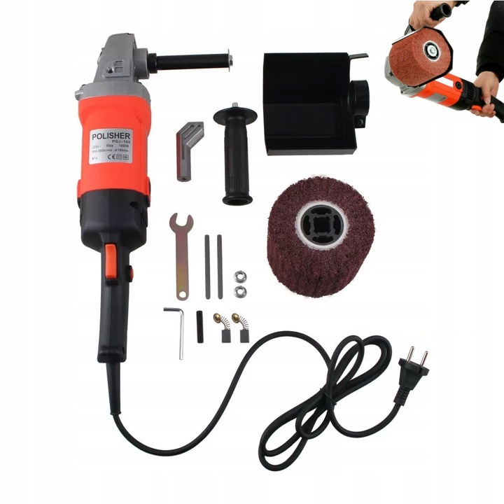 Slefuitor portabil 1200W, perie, pentru metal si lemn, 600-3000 RPM, 120mm
