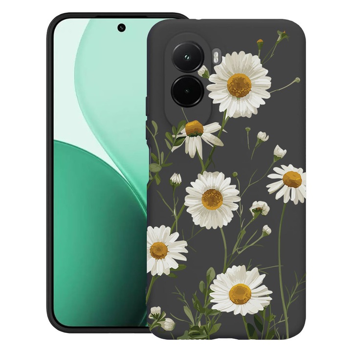 BestCase® Husa TPU Ultra Slim Compatibila cu Poco M7, Floral - Daisy, 3119618 B 2032