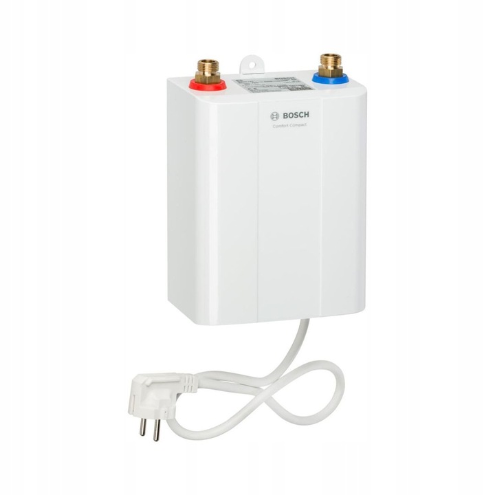 Bosch TR4000 6ET 6 kW, 230 V átfolyós vízmelegítő, 185x140x88mm méret, falra szerelhető