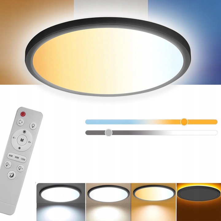 LED RGB плафон 29см 24W с дистанционно управление, 1800K-6500K