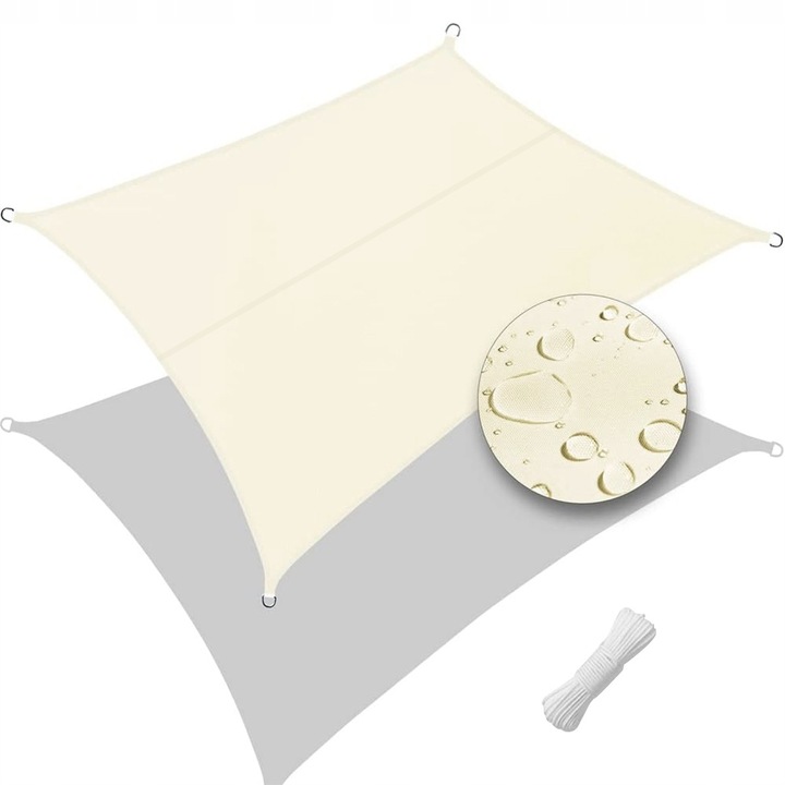 Umbra de soare gradina, 4x3 m, impermeabila, puternica