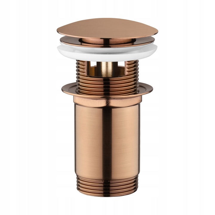 Сифон за мивка Oltens Halsa, кръгъл, с преливник, четкано ядро, G1 1/4