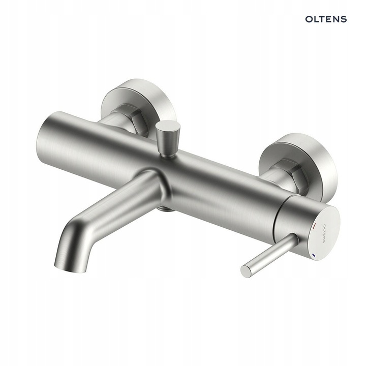 Baterie sanitara Molle, nikiel, montaj pe perete, 1 maneta, fara termostat, fara set de dus