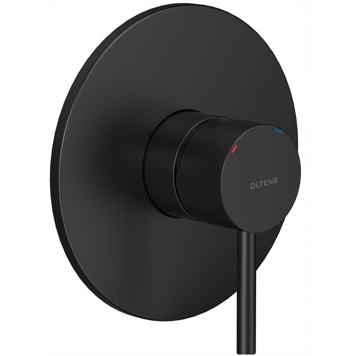 Тънък смесител за мивка, Oltens, Molle, матово черен, тънък монтаж, с тънък елемент