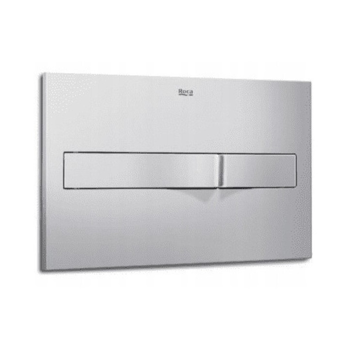 Buton dublu de spalare Roca DUPLO ONE, gri lacuit, 25x16cm - eMAG.ro